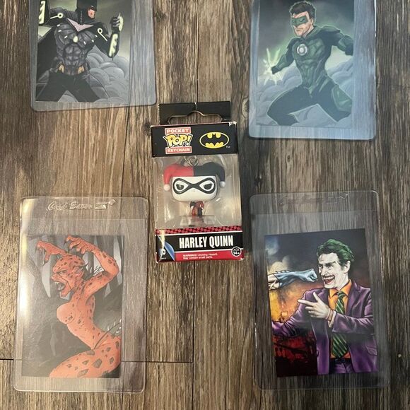 Lot of DC Bam Box Collectible Trading Cards and BONUS Batman Joker Harley Quinn - Picture 1 of 7